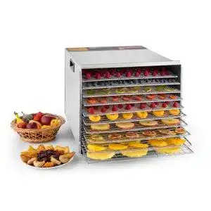 Klarstein Fruit Jerky Pro Dörrgerät Dörrautomat mit 10 Etagen und 1000 Watt