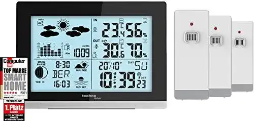 Wetterstation mit 3 Außensensoren Technoline Set WS6762