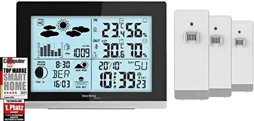 Wetterstation mit 3 Außensensoren Technoline Set WS6762