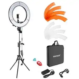 Neewer Ringlicht Kit 18 Zoll mit Stativ und Bluetooth Empfänger