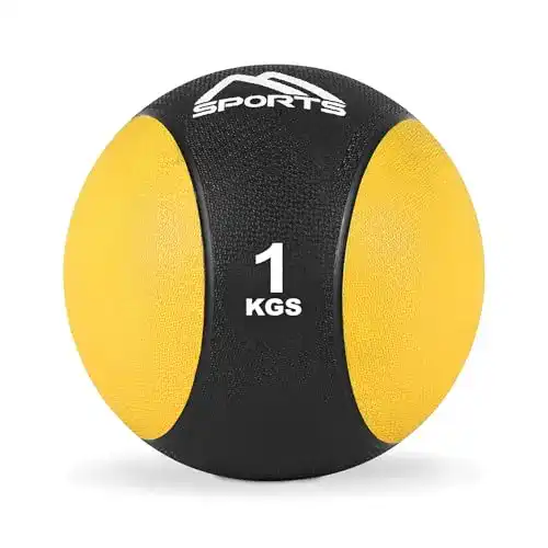 Medizinball von MSPORTS mit 1 kg für Studio-Qualität