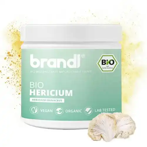 Hericium brandl Bio Löwenmähne (Erinaceus) mit 900 mg pro Kapsel