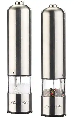 Salzstreuer Rosenstein & Söhne elektrisch: Salz- und Pfeffermühle im 2er-Set