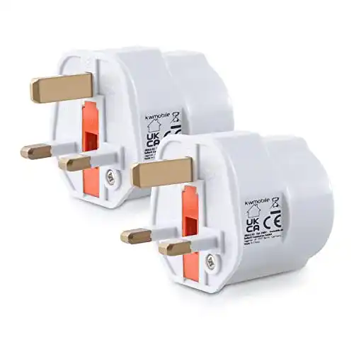 Reiseadapter kwmobile mit 2 Steckdosen für England