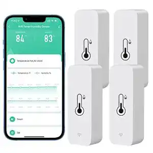 WLAN-Thermometer Comboss WiFi-Hygrometer Sensor für Innen- und Außenbereich