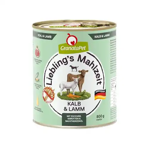 Glutenfreies Hundefutter GranataPet Liebling’s Mahlzeit Kalb & Lamm