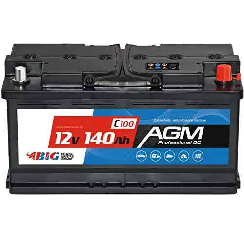 AGM-Batterie für Wohnmobile mit 140Ah Kapazität