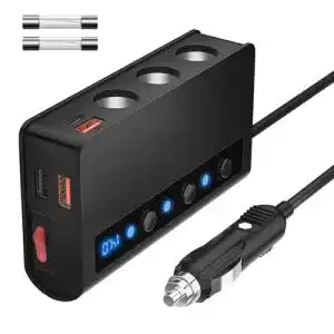 Zigarettenanzünder-Verteiler mit USB-Anschlüssen und Schnellladung