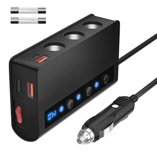 Zigarettenanzünder-Verteiler mit USB-Anschlüssen und Schnellladung