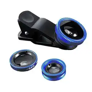 Fisheye-Objektiv Set für Smartphones – 3 in 1 Clip-On Kamera-Adapter