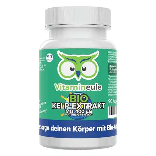 Jodtabletten Vitamineule Jod Kapseln Bio, 400 µg hochdosiert