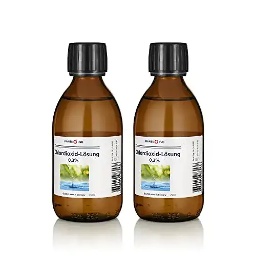 Chlordioxid Hanse Pro Lösung 0,3% 2 x 250 ml für Trinkwasser-Desinfektion