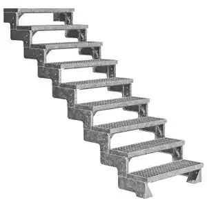 Außentreppe Dolle Gardentop mit 9 Stufen für Geschosshöhen von 162 bis 198 cm
