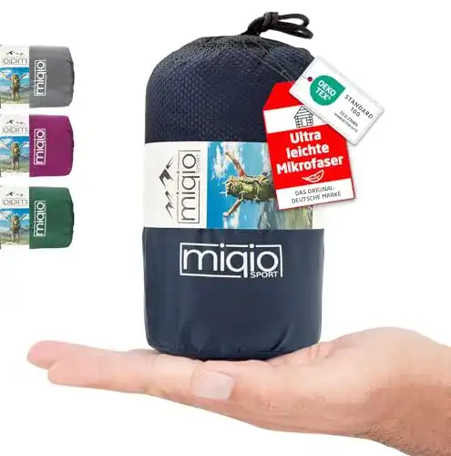 Hüttenschlafsack Miqio 2in1 mit Reißverschluss für Reisen und Camping