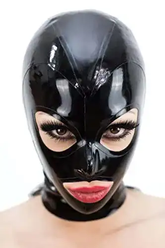 Latex Maske Mfmyee für Bondage und BDSM, Fetisch Kopfhaube