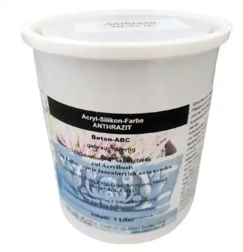 Betonfarbe Anthrazit 1 Liter – Acryl-Silikon für Betonoberflächen