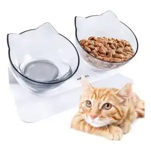 Ergonomischer Futternapf für Katzen von Edipets, erhöhter Katzennapf