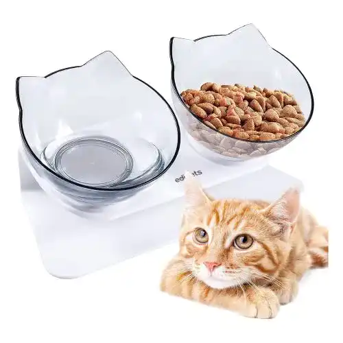 Ergonomischer Futternapf für Katzen von Edipets, erhöhter Katzennapf