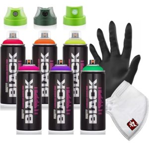 Montana Black Infra Graffiti-Spray Set mit fluoreszierenden Farben