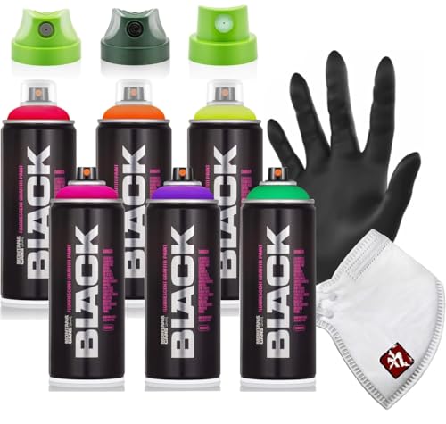 Montana Black Infra Graffiti-Spray Set mit fluoreszierenden Farben
