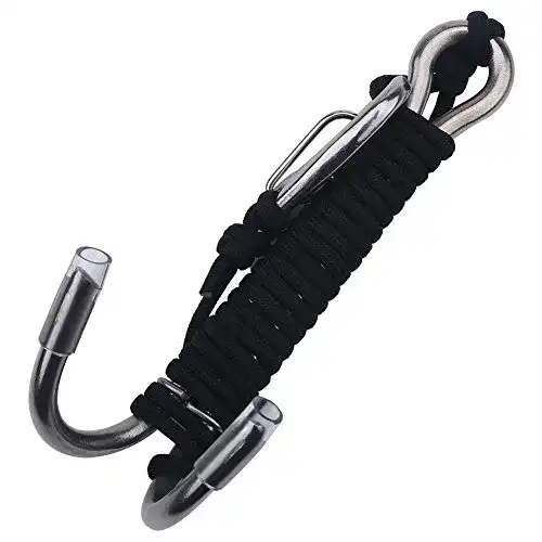 Riffhaken Vgeby aus Edelstahl mit Karabiner und Seil für Tauchen