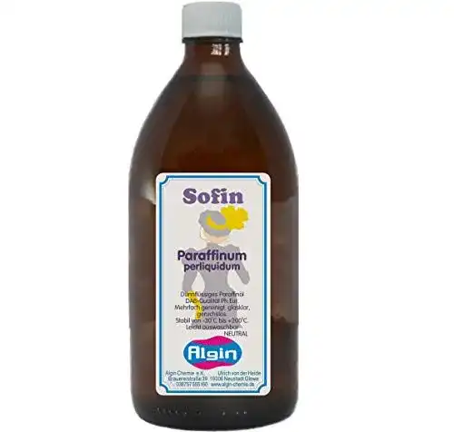 Paraffinöl Algin SOFIN 500ml in Glasflasche für medizinische und kosmetische Anwendungen