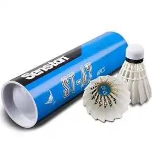 Senston Naturfederbälle 6 Stück für Badminton – Hochwertige Federbälle