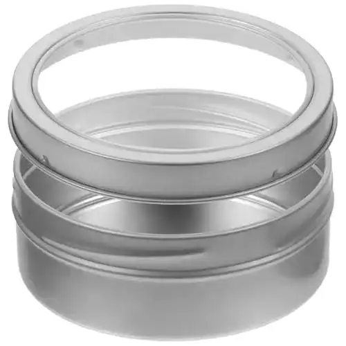 Magnetische Gewürzdose Imikeya mit transparentem Deckel, rund, 9 cm