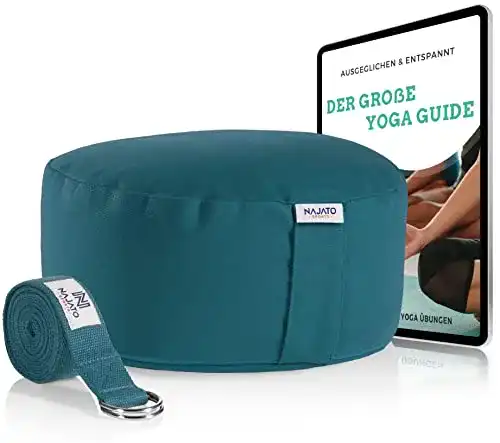 Meditationskissen Najato Sports mit Yoga Gurt und E-Book