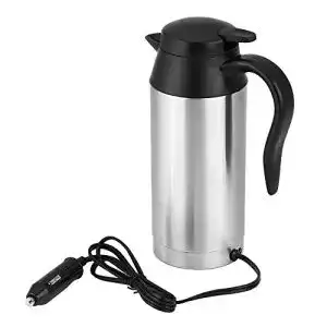 Wasserkocher 12 Volt von Qiilu aus Edelstahl für Auto
