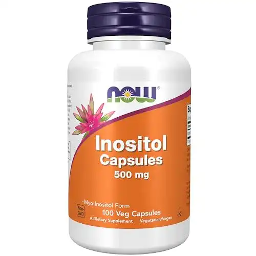 Inositol 500 mg von Now Foods, 100 vegane Kapseln, Laborgeprüft