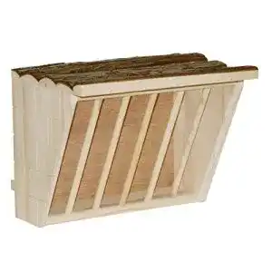 Heuraufe Kerbl 82895 XL mit Sitzbrett in Naturfarbe