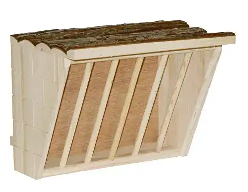 Heuraufe Kerbl 82895 XL mit Sitzbrett in Naturfarbe