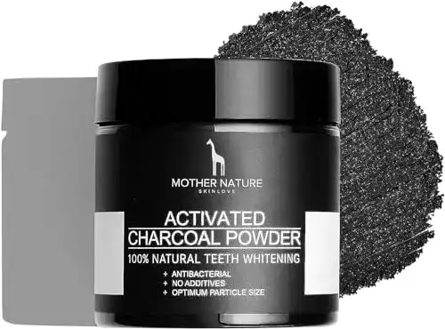 Aktivkohle Pulver für Zähne von Mother Nature Cosmetics