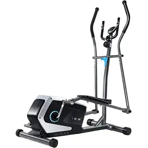 ISE Crosstrainer Ellipsentrainer für Zuhause mit 8 Widerstandsstufen