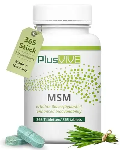 MSM-Pulver Plusvive MSM 365 Tabletten, hochdosiert und vegan