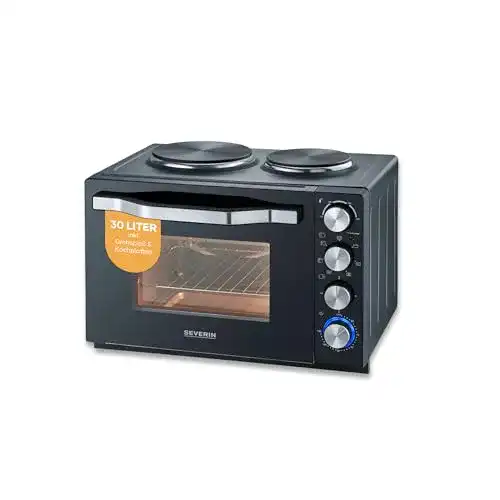Minibackofen mit Kochplatten von Severin – Back- und Toastofen
