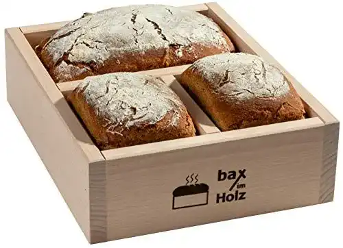 Holzbackrahmen Bax aus naturbelassenem Buchenholz für selbstgebackenes Brot