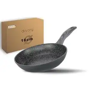 Divory Bratpfanne 16 cm ohne Induktion mit Antihaftbeschichtung