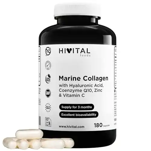 Hyaluron-Kollagen-Kapseln von Hivital Foods mit Hyaluronsäure