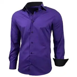 Baxboy Herren Slim-Fit Hemd bügelleicht für Anzug und Freizeit