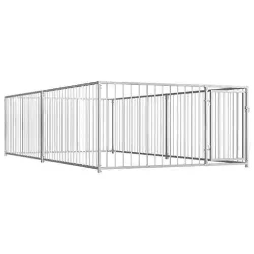 Hundezwinger Festnight Outdoor Hundehütte mit Riegelsystem 200 x 400 x 100 cm