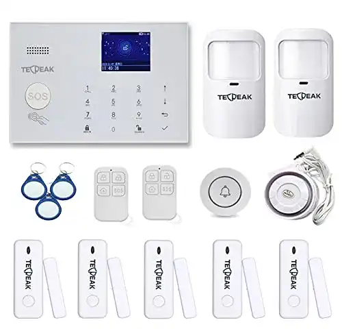 TECPEAK GSM/WiFi Alarmanlage Komplettsystem für Zuhause