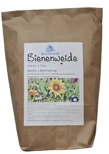 Blumenwiese Samen Mix 1kg für Bienenweide mit Nektar und Pollen