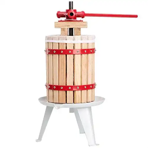 Obstpresse tectake mechanische Saftpresse mit Pressnetz 6 Liter
