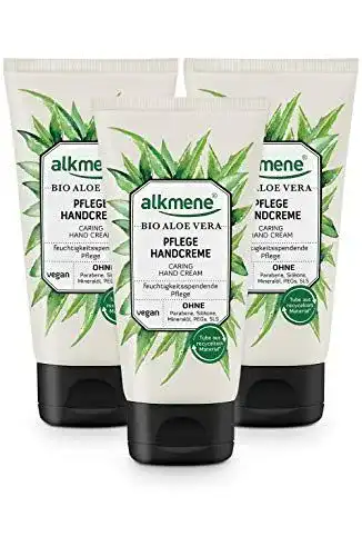 Alkene Handcreme mit Bio Aloe Vera für trockene Hände im 3er Pack