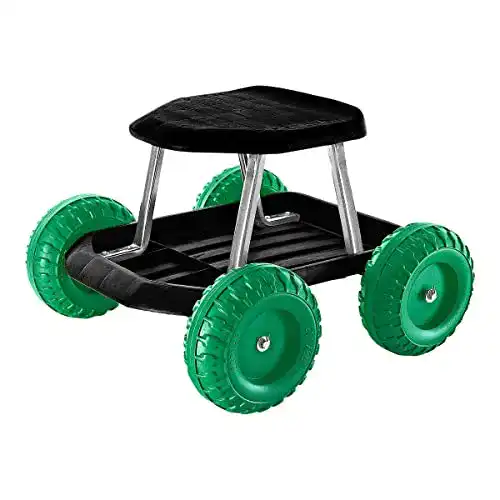 Fahrbarer Gartensitz TRI Rollsitz Mobile Sitzgelegenheit für den Garten