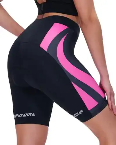 Fahrradhose Damen Sportneer gepolsterte Radlerhose für Radsport