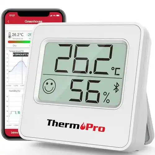 Bluetooth Thermometer ThermoPro TP357 mit 80m Reichweite für Innenräume