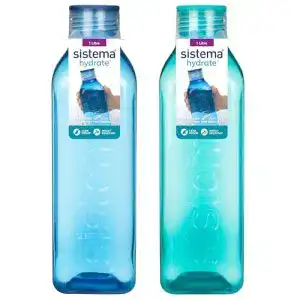 Sistema Trinkflasche Square 1L BPA-frei, Dichtverschluss, Retro-Stil